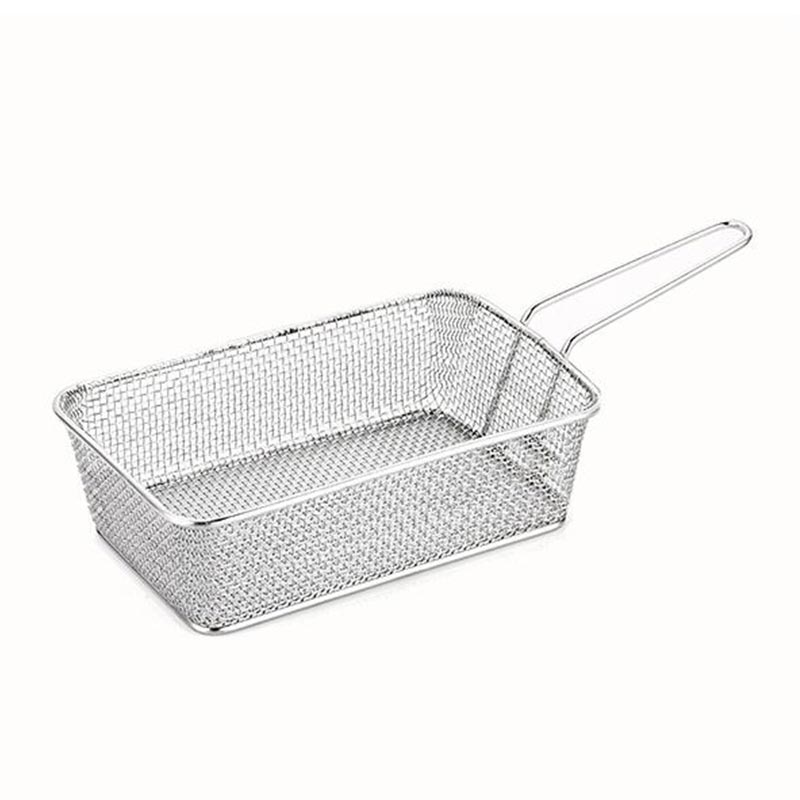 Altınbaşak A 015 02 Paslanmaz Dikdörtgen Derin Hasır Sunum Sepeti 20x12x8 Cm