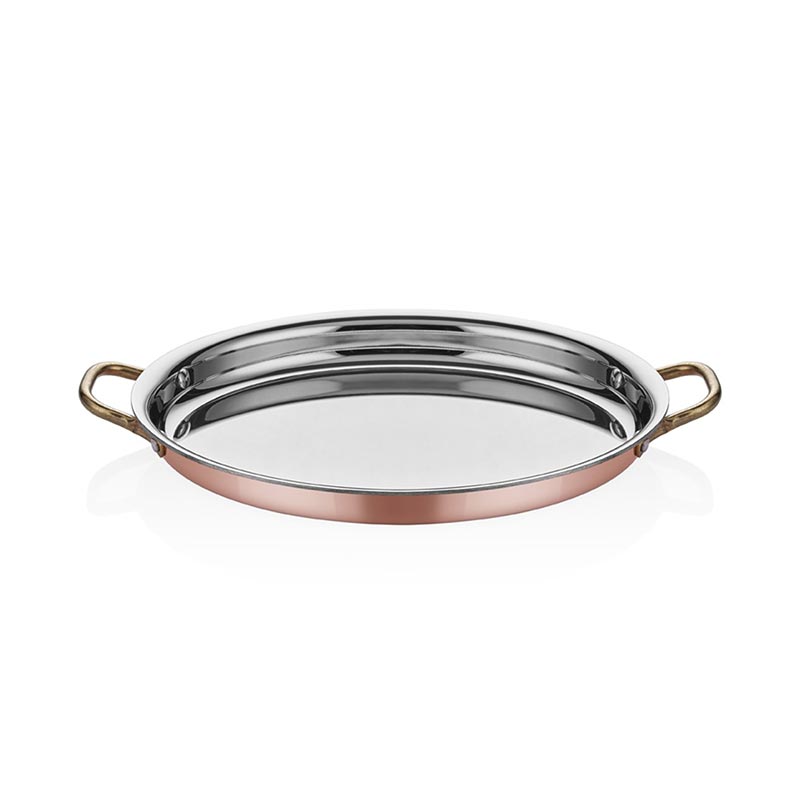 Altınbaşak A 101OS 28 Multi Metal Bakır Oval Sığ Omlet Tavası 28x21 cm