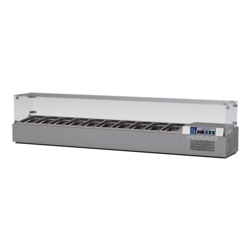 Astema Soğutmalı Set Üstü Saladbar Camlı 1/3 10 Küvet Kapasiteli