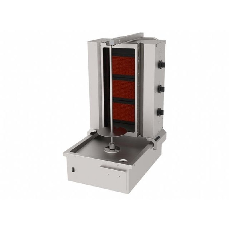 Atalay ADGC - 3 A Döner Ocağı Alttan Motorlu Hareketli 3 Radyanlı Camlı Gazlı