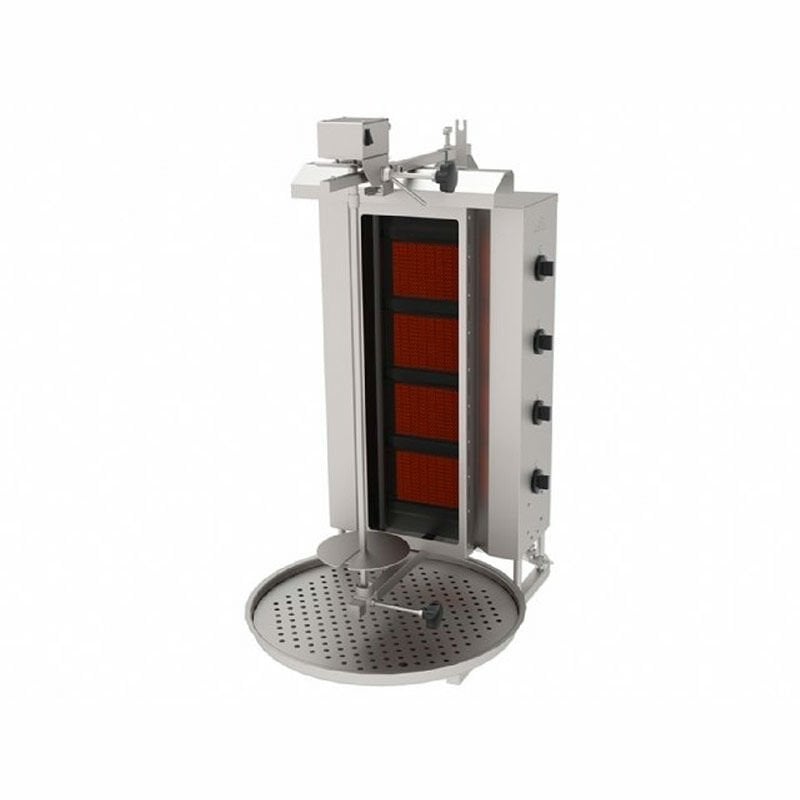 Atalay ADGC - 4 U Döner Ocağı Üstten Motorlu Camlı 4 Radyanlı Gazlı