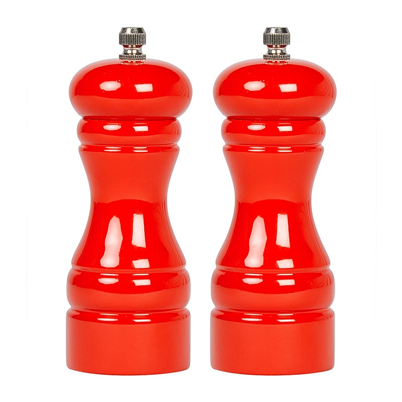 Biradlı BRD-231 Metal Tuz ve Karabiber Değirmeni, 2\'li, 13 cm, Kırmızı