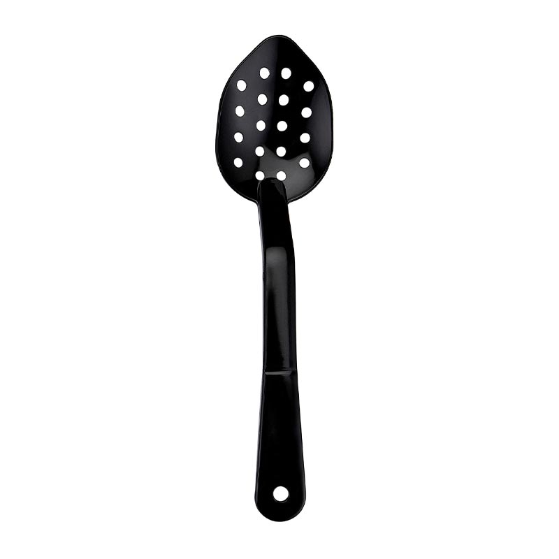 Biradlı BRD-PSS-13D Delikli Polikarbon Servis Kaşığı, 34 cm, Siyah