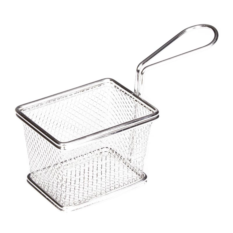 Biradlı BRD-YQ-03 Kare Patates Sunum Sepeti, 10x7.5x7.5 cm
