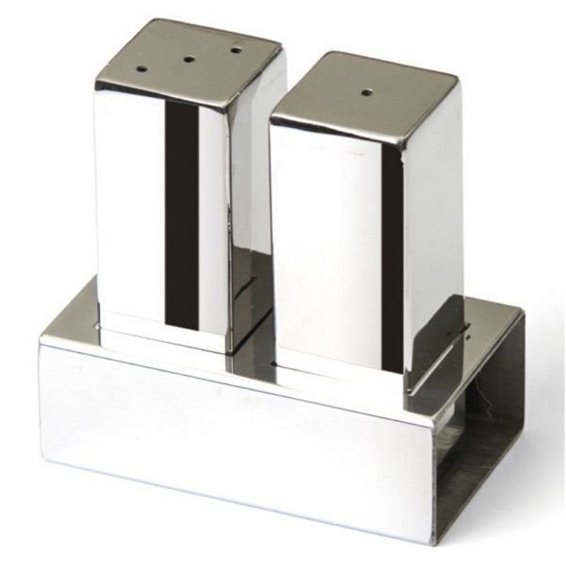 Biradlı GRV-106 Kare Parlak Tuzluk Takımı, 2\'li