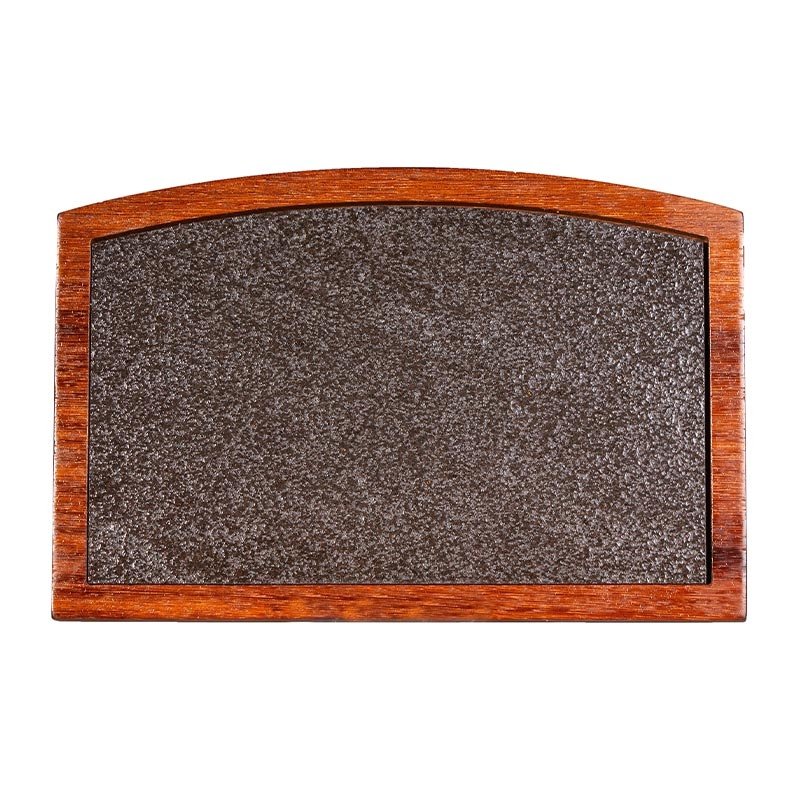 Biradlı GRV-1850 Bazaltlı Steak Ahşap Sunum Tahtası, 32.5x21.5 cm