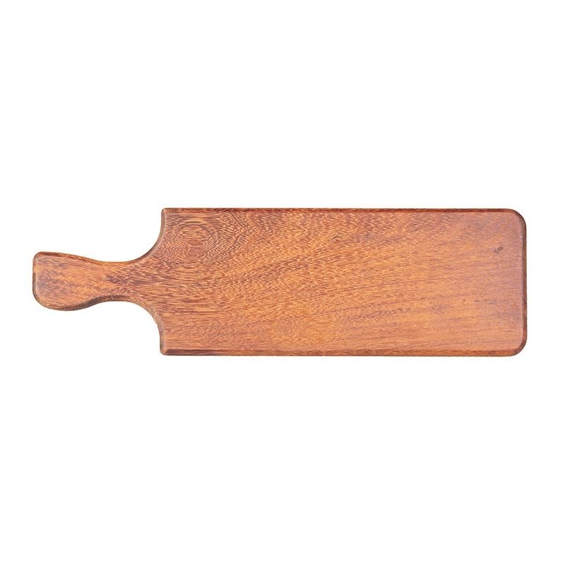 Biradlı GRV-1857 Kulplu Iroko Pide Sunum Tahtası, 60x15 cm