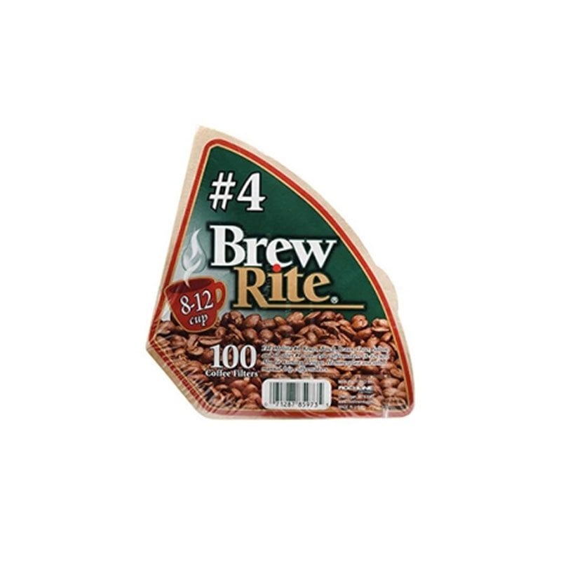 Brew Rite 4 Numara Beyaz Filtre Kağıdı, 100 Adet