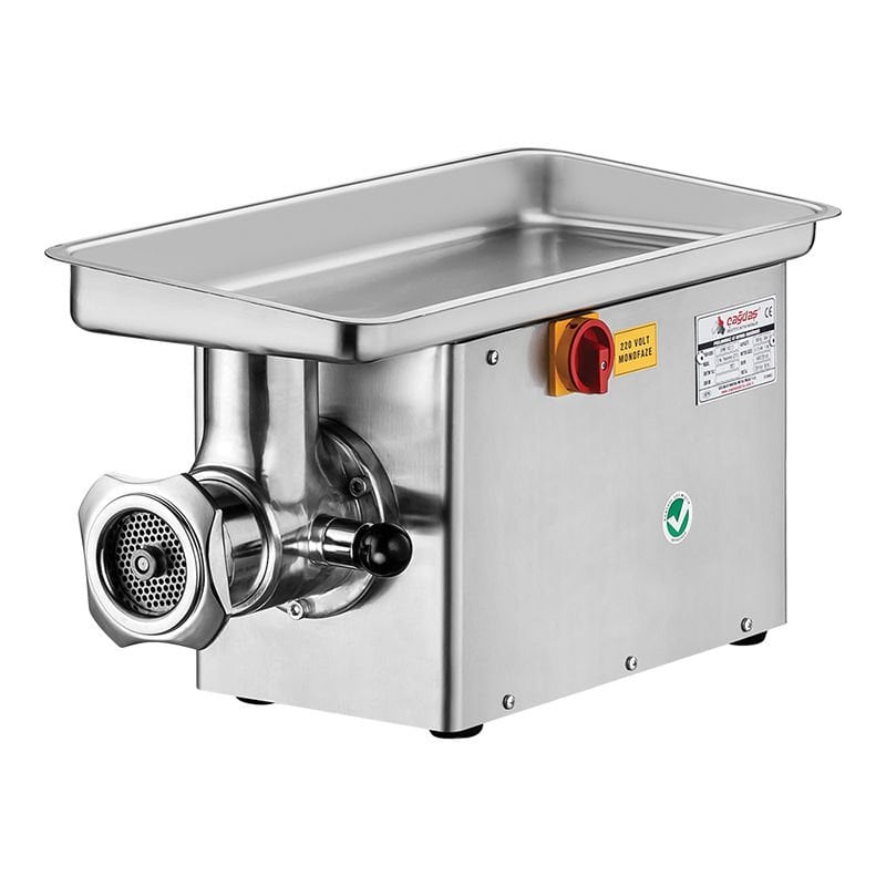 Çağdaş Paslanmaz Et Kıyma Makinesi No 12 Portatif Sifero Krom Çelik Kafa 220 V 100 Kg/Saat