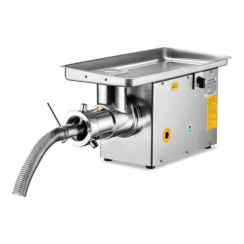 Çağdaş Paslanmaz Et Kıyma Makinesi Sinir Ayıklamalı No 32 Portatif Krom Çelik Kafa 220 V 500 Kg/Saat