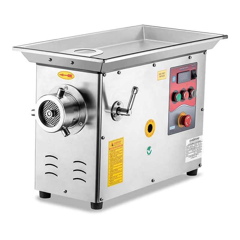 Çağdaş Paslanmaz Et Kıyma Makinesi Soğutmalı No 22 Portatif Krom Çelik Kafa 220 V 400 Kg/Saat