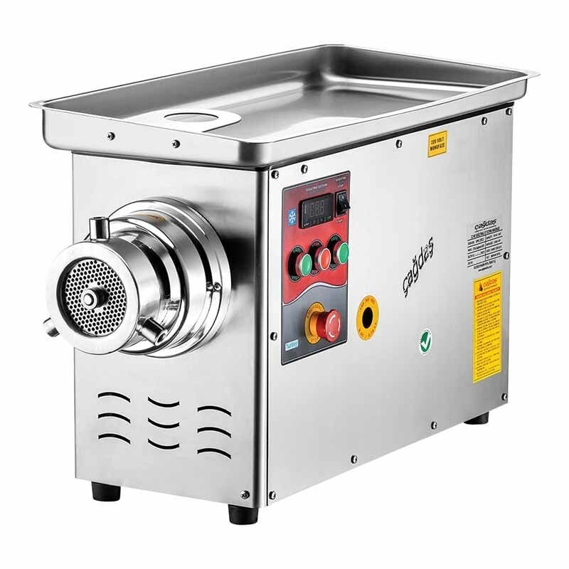 Çağdaş Paslanmaz Et Kıyma Makinesi Soğutuculu No 32 Krom Çelik Kafa 380 V 750 Kg/Saat