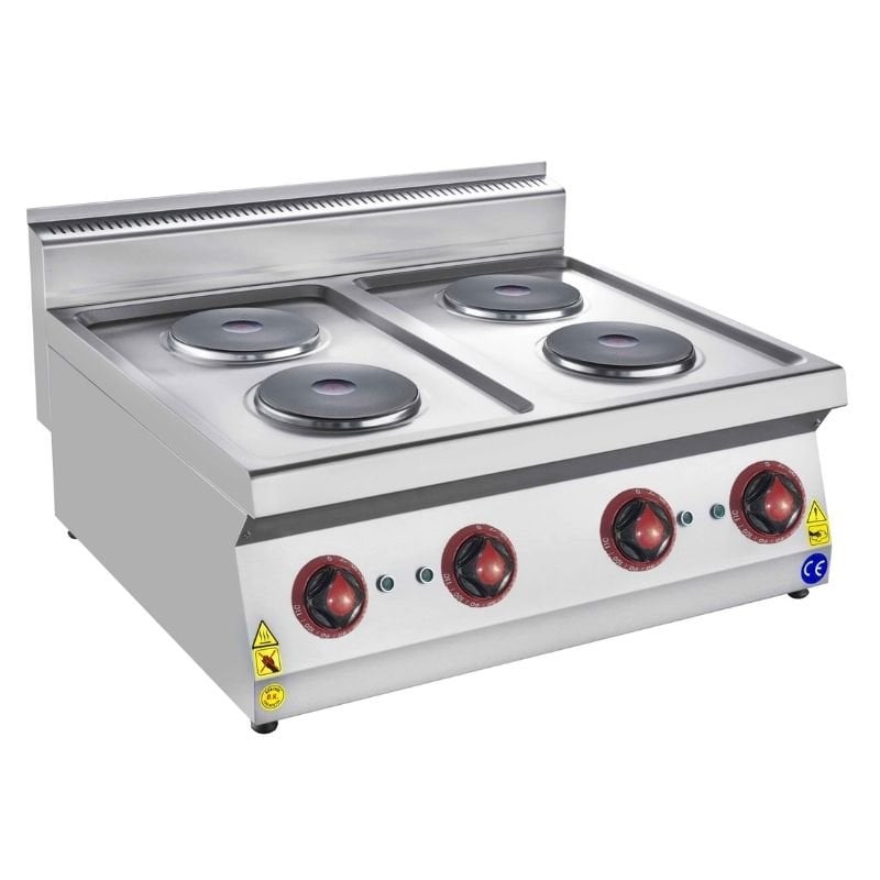 CSA 700 Edge Seri 4 Yuvarlak Pleytli Ocak Set Üstü Elektrikli 80x70 Cm
