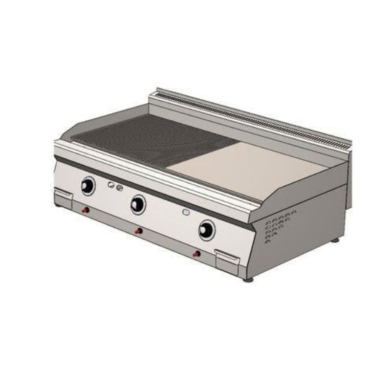 CSA 700 Edge Seri Yarı Oluklu Pleyt Izgara Set Üstü Lpg'li 120x70 Cm