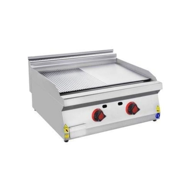 CSA 700 Edge Seri Yarı Oluklu Pleyt Izgara Set Üstü Lpg'li 80x70 Cm