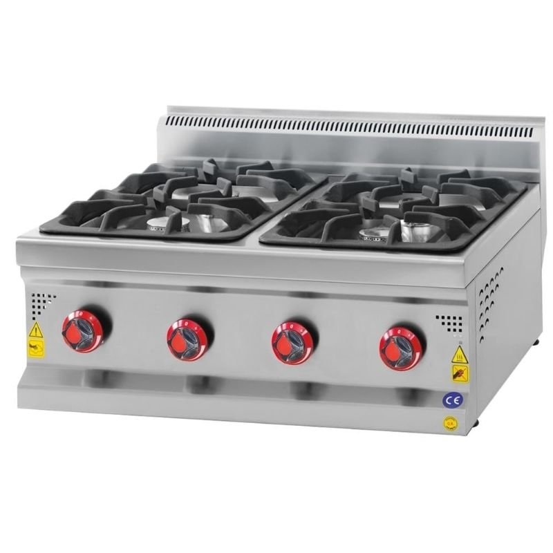 CSA 700 Seri 4 Gözlü Ocak Set Üstü Doğalgazlı 80x70 Cm