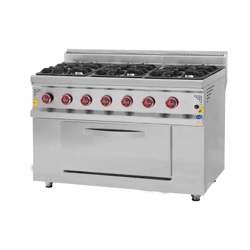 CSA 900 Seri Kuzine Fırın 6 Gözlü Doğalgazlı 120x90 Cm