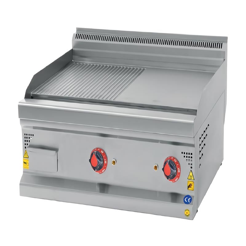 CSA 900 Seri Yarı Oluklu Pleyt Izgara Set Üstü Elektrikli 120x90 Cm