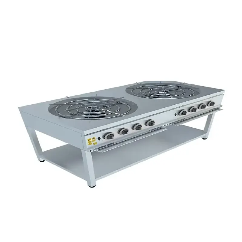 CSA KRCS.TRKBOL.1470 Taban Raflı Künefe Ve Börek Ocağı 2 Gözlü Lpg’li 140x70 Cm
