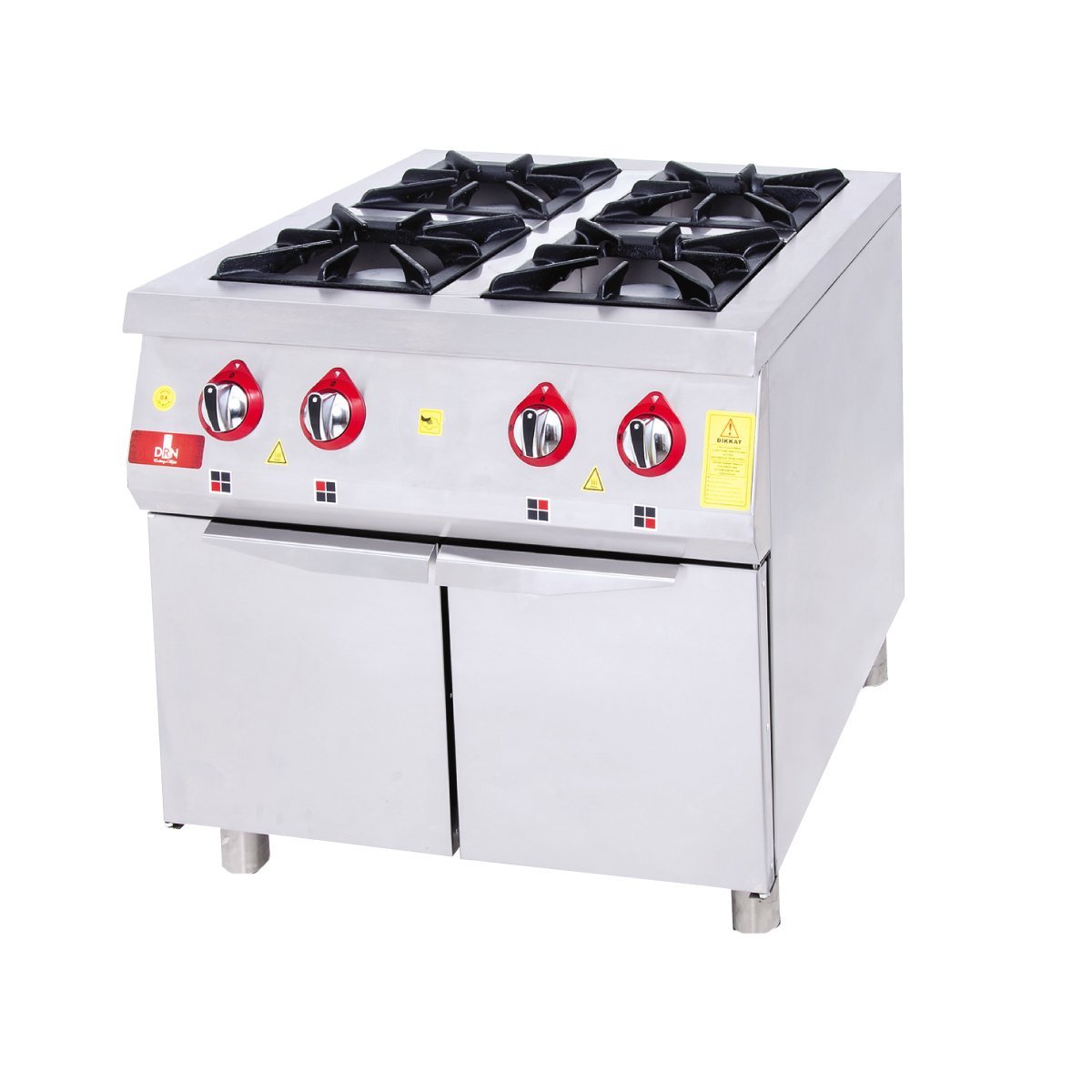 DRN Dolaplı Ocak 4'lü  Gazlı 80x80