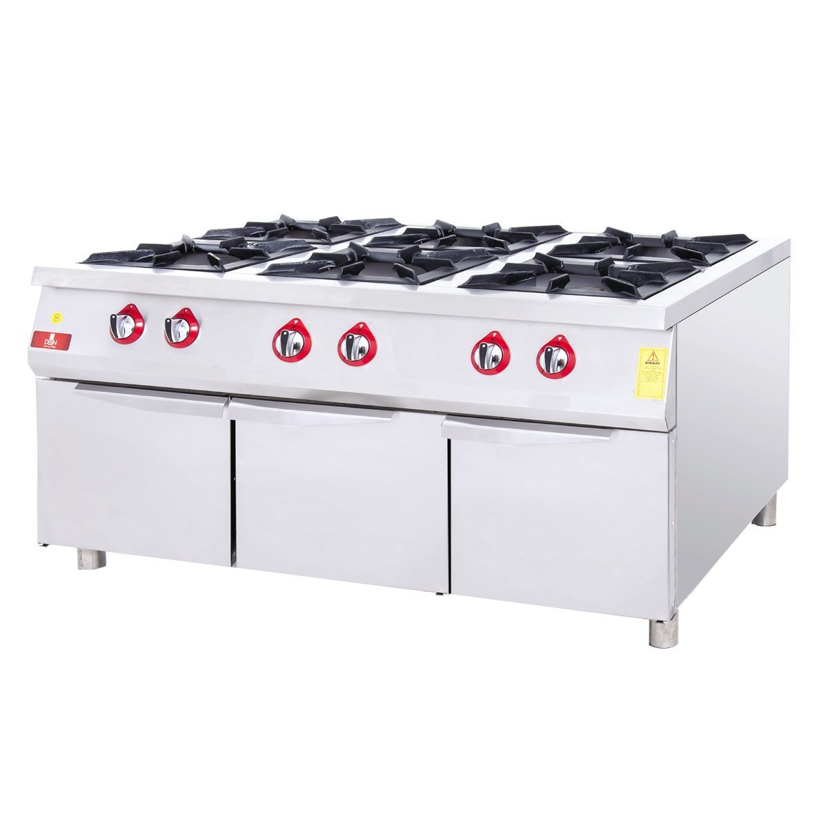 DRN Dolaplı Ocak 6'lı Gazlı 120x90
