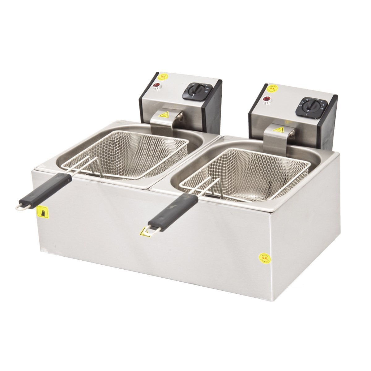 DRN Fritöz Çift  8+8lt Elektrikli