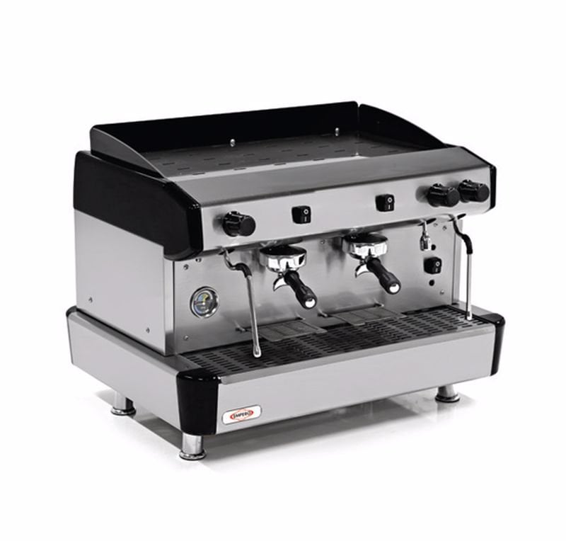 Empero EMP.CPC.2GB Capuccino Ve Espresso Kahve Makinesi Yarı Otomatik 2 Gruplu Siyah