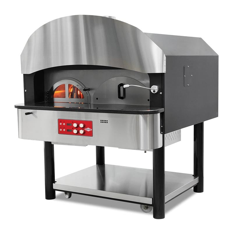 Empero EMP.SPO.05-D Döner Tabanlı Pizza Fırını Dijital Odunlu Ve Gazlı Ø 30 Cm X 6 Pizza Kapasiteli