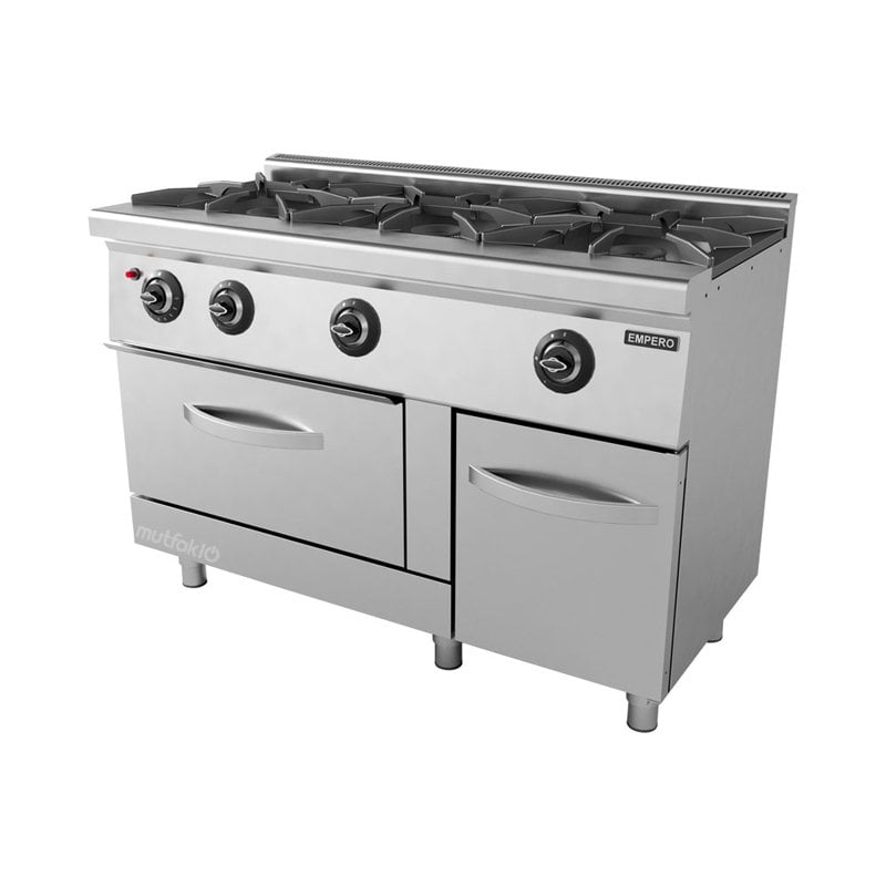Empero Snack Seri Kuzine Fırın 3 Gözlü Gazlı 120x63 Cm