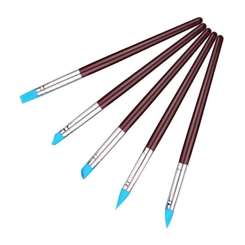 Epinox SUF-05 Silikon Uçlu Pasta Fırça Seti 5 Adet