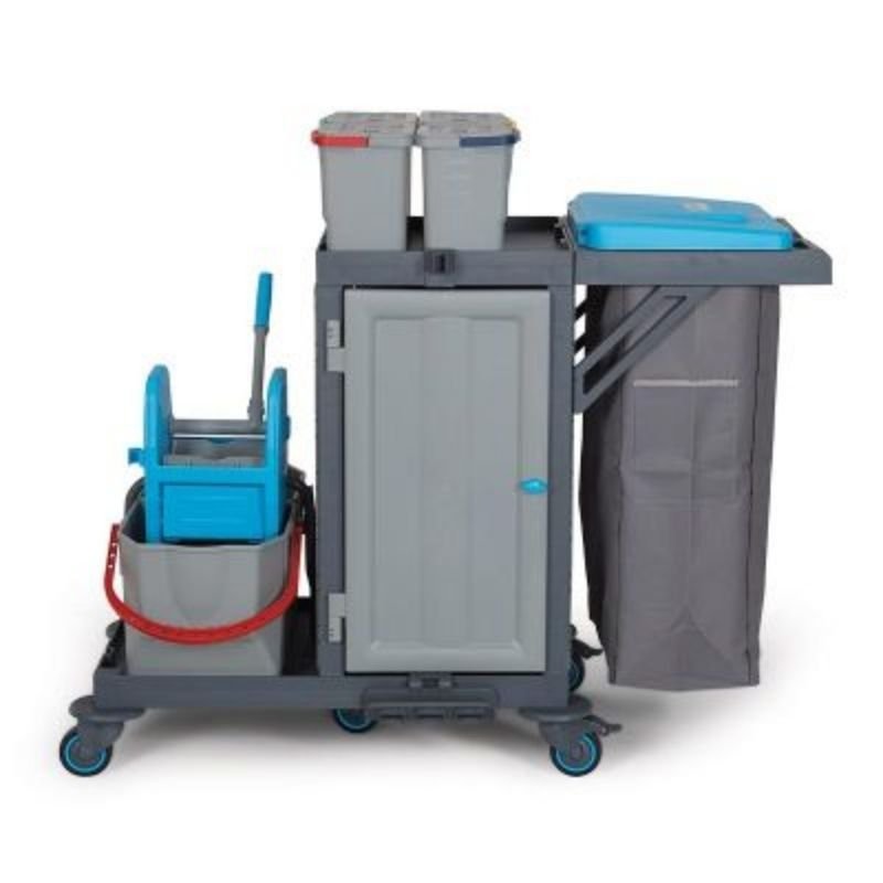 Fantom Procart 318 Pres Kovalı Dolaplı Temizlik Arabası, Çöp Bölmeli