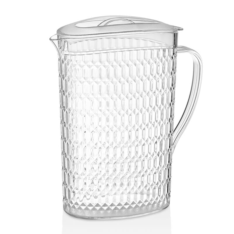 GastroPlast Elmas Sürahi Kapaklı 2.2 L Polikarbon Şeffaf