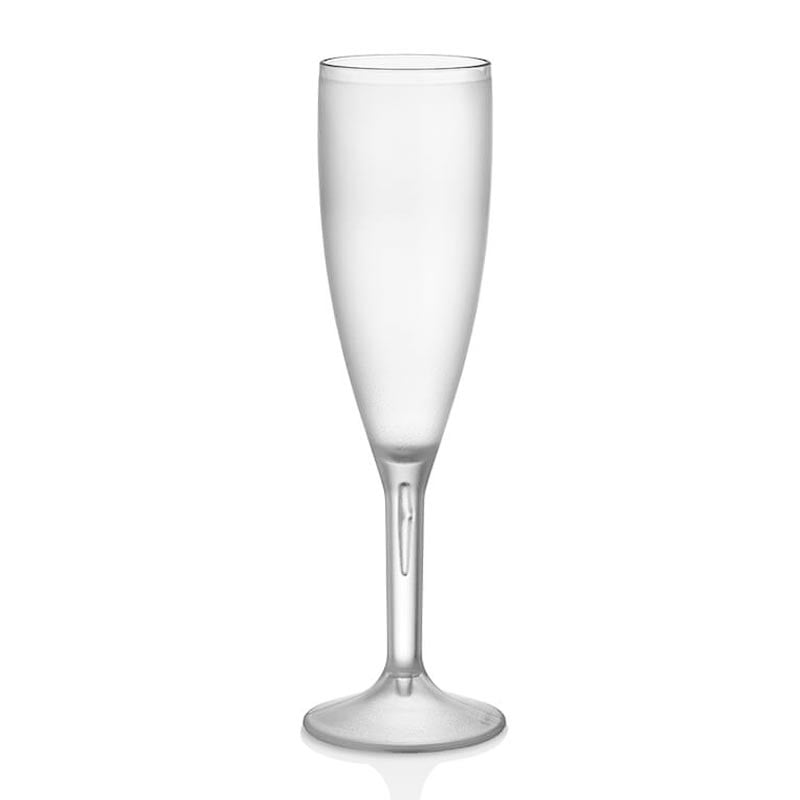 GastroPlast Flute Kumlu Şampanya Bardağı 180 ml Polikarbon Şeffaf