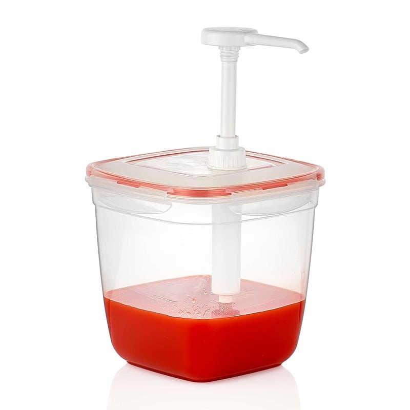 GastroPlast GDP-05 Kare Sos Dispenseri 3.6 L Şeffaf