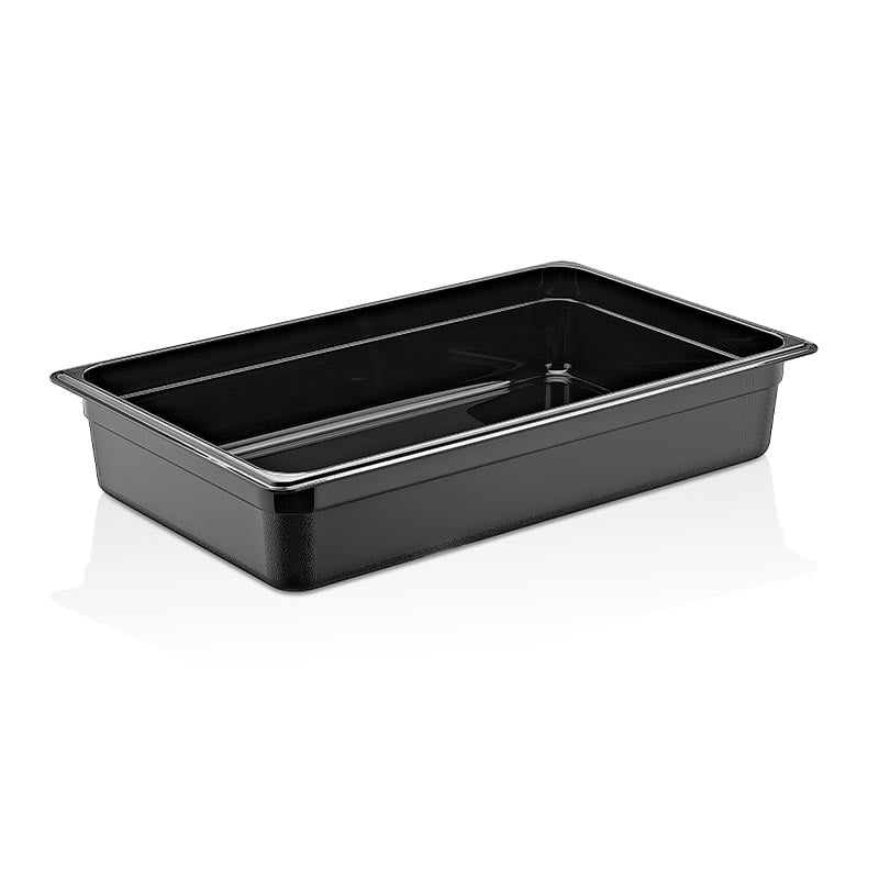 GastroPlast GN 1/1-100 mm Polikarbon Gastronorm Küvet Siyah