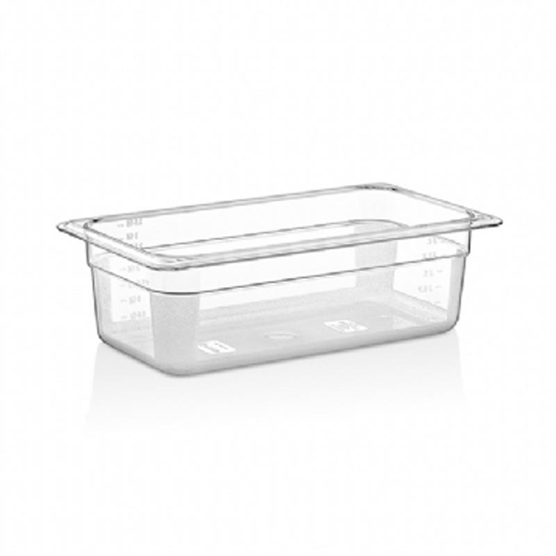GastroPlast GN 1/3 Polikarbon Dondurma Küveti 4.5 L Şeffaf