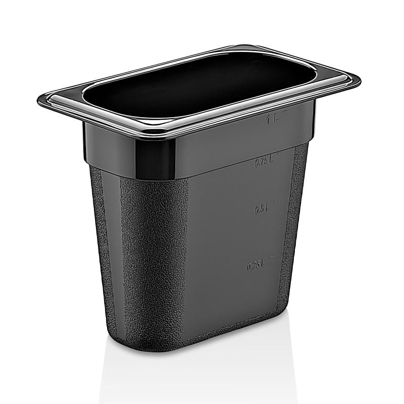GastroPlast GN1/9-150 mm Polipropilen Gastronorm Küvet Siyah