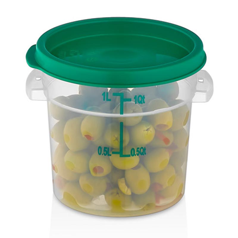 GastroPlast GRPP-1 Polipropilen Yuvarlak Saklama Kabı 0.95 L