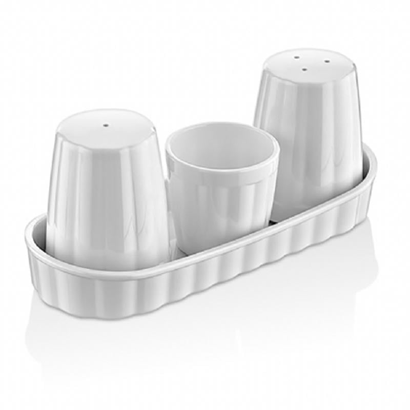 GastroPlast GSEE-01 Tuzluk Biberlik ve Kürdanlık Seti Beyaz