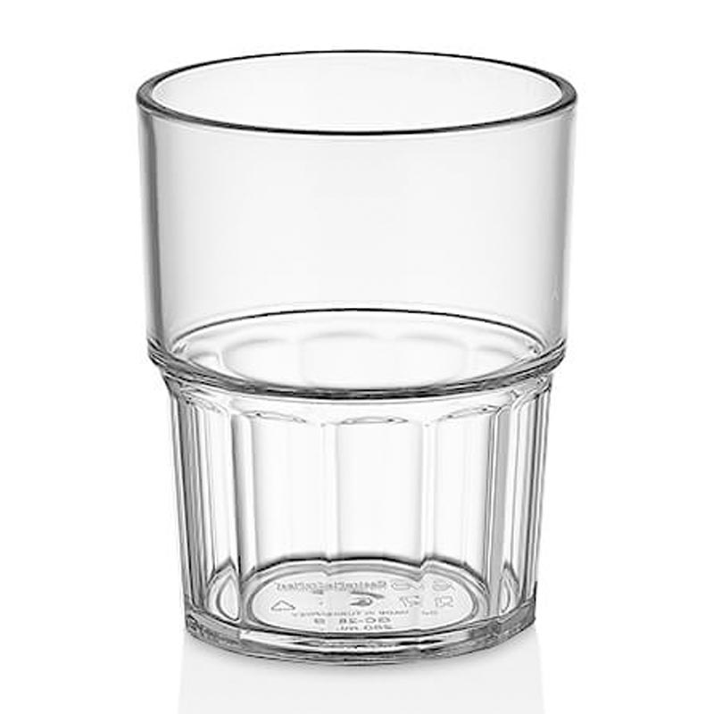 GastroPlast İstiflenebilir Bardak 250 ml Polikarbon Şeffaf