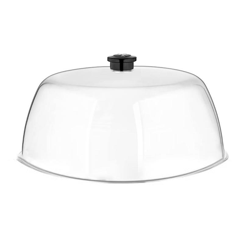 GastroPlast Polikarbonat Fanus 30 cm Siyah Kulplu