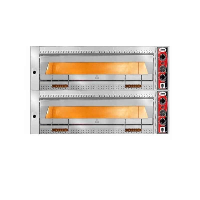 GMG  Maxima PEF V Serisi 2 Katlı Komple Taş Pizza Fırını, Ø 35cm 6+6 Tepsi Kapasiteli