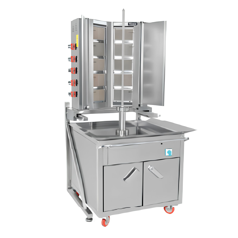 Himaksan 6+6 Radyanlı Alttan Motorlu Arabalı Döner Ocağı, LPG’li V model HMK-AMDNG 12 CE