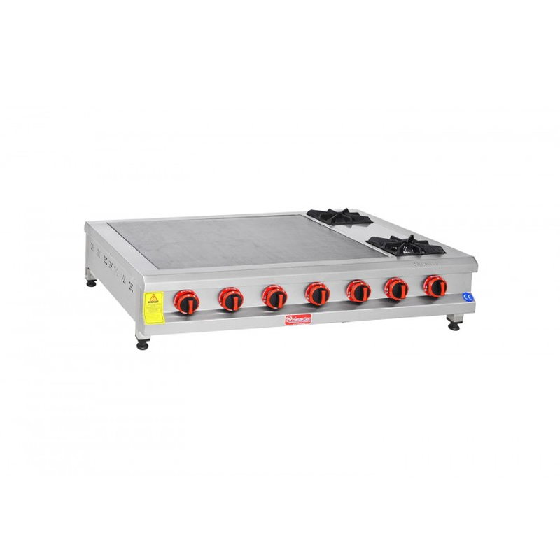 Himaksan Set Üstü 2 Ocaklı Bazlama Ocağı, Doğalgazlı  HMK-BZSOG 120