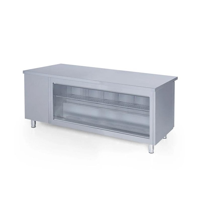 İceinox STS K 440 Tezgah Tip Camlı Buzdolabı 304 K 200x60x85 Cm 440 L
