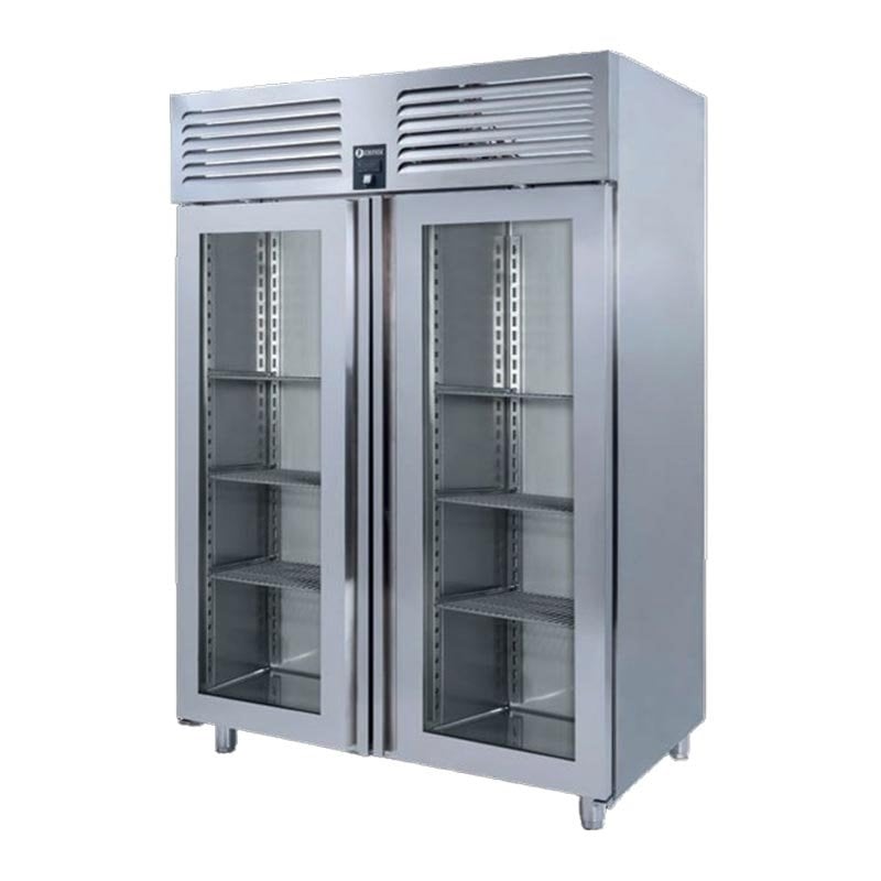 İceinox VTS 1150 VG CR Dik Tip 2 Cam Kapılı Snack Ve GN Buzdolabı 1150 L 430 K 140x77x210 Cm