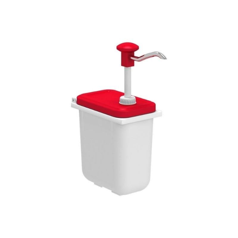Kalando KDP-003 Basmalı Sos Pompası Plastik 1.9 Litre Kırmızı