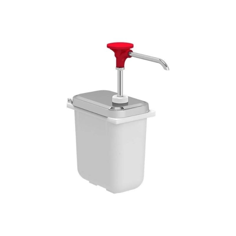 Kalando KDS-003 Basmalı Sos Pompası Paslanmaz 1.9 L Kırmızı