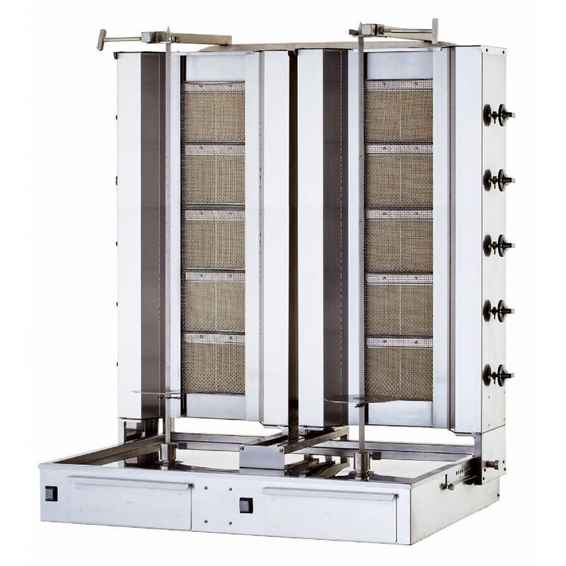 Kalitegaz 5+5 Radyanlı Alttan Motorlu Döner Ocağı, Gazlı, Hareketli Gövde, İkiz Model KLG 225-T