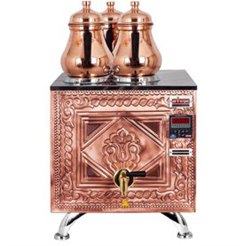 KEF KEYFCHİ Bakır Akıllı Dijital Çay Kazanı, 3 Demlikli